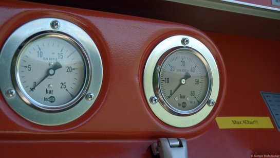 TLF Gampern Detailfoto Druckarmaturen